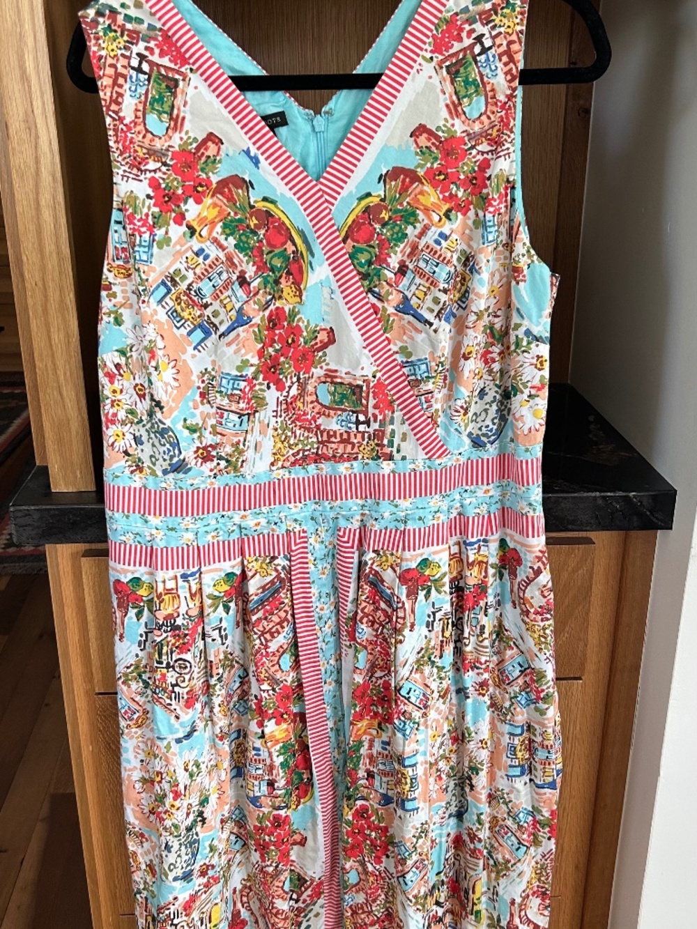 Talbots Cityscene Riviera Tuscan Vacation Dress 16